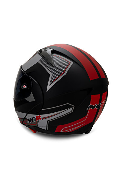 NCR Çene Açılır Kask Ekstra Yedek Siyah Cam