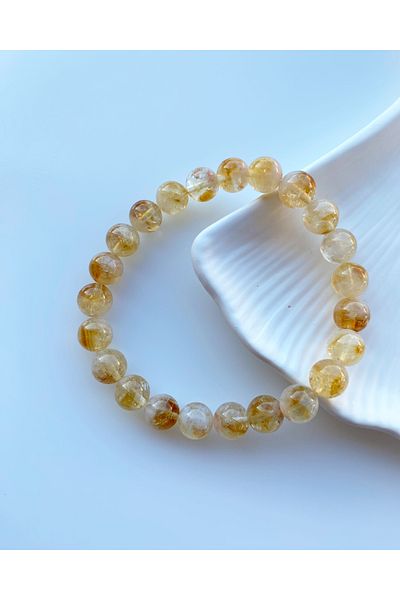 Luzzylike 8mm Natural Stone Citrine Bracelet