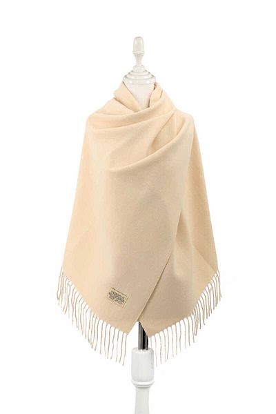 Bursa İpek Cream Double Sided Winter Shawl