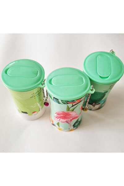 Modellino Yeşil Kapaklı Çiçek Desenli Sevimli Oval Kutulu 30'lu Islak Mendil ...