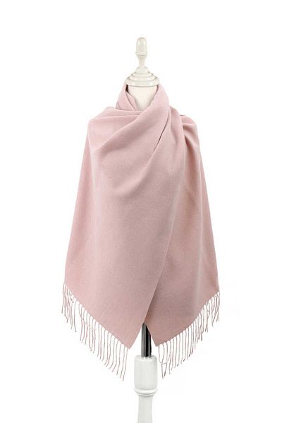 Bursa İpek Lilac Powder Double Sided Winter Shawl