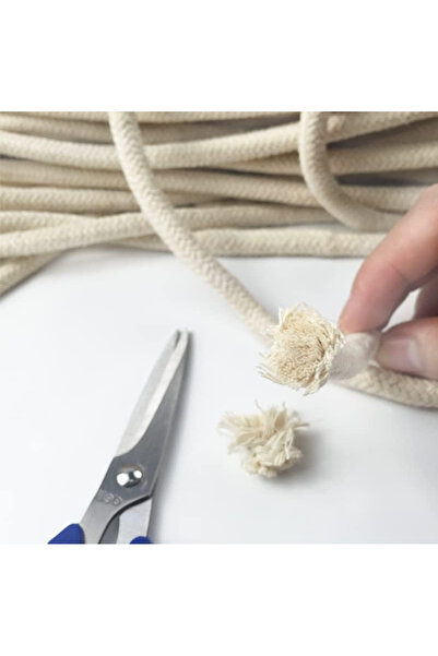 cermix Gaz Lambası Fitili Yuvarlak 5 Metre Fitil 5mm Kalınlık %100 Pamuk