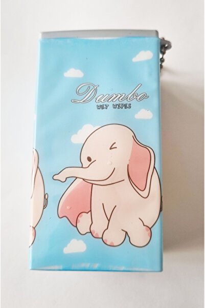 Modellino Kare Küp Şeklinde Desenli Metal Kutulu 30'lu Islak Mendil Anahtarlı...