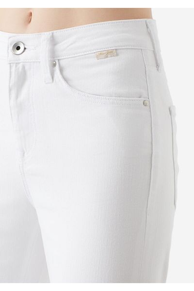Livik Λευκό Skinny Jean Γυναικείο τζιν παντελόνι ψηλόμεσο μέχρι τον αστράγαλο
