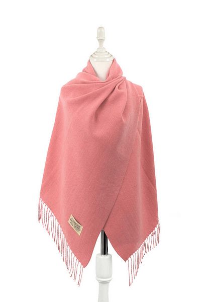 Bursa İpek Pink Double Sided Winter Shawl