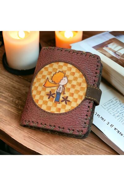 Şaşıkedi Vegan Deri Otantik El İşçiliği Tasarım El Cüzdanı Hediye Orta Boy Pr...