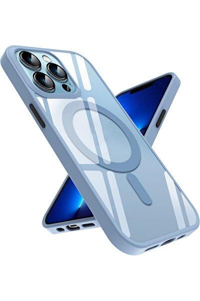 Powerfox iPhone 13 Pro Max Kamera Çıkıntılı Şarj Destekli Kenarı Renkli Hassa...