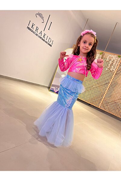 İkrabutikbursa Deniz Kızı Kostümü, Kız Çocuk Deniz Kızı Elbisesi
