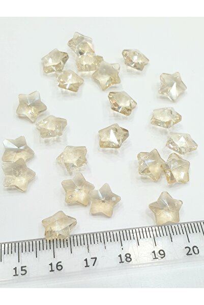 CRYSTALSHOP Kristalni kamen - Perforirana zvezda - Zlato 10 mm (100 komada)