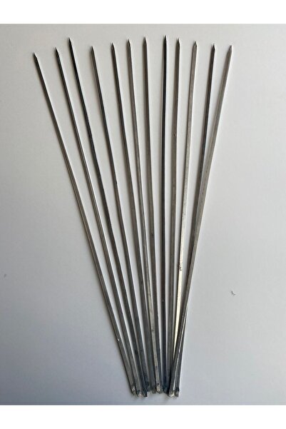 mobilreyon 10 adet Kuşbaşı Şişi 60 cm , Et Mangal Yassı şiş (uzunluk 60 cm )