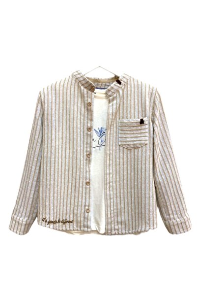 LİTTLE TORTOİSE Fiúk gyermek ing, hajtókás gallérral, Badi nadrággal, 3 részes szett