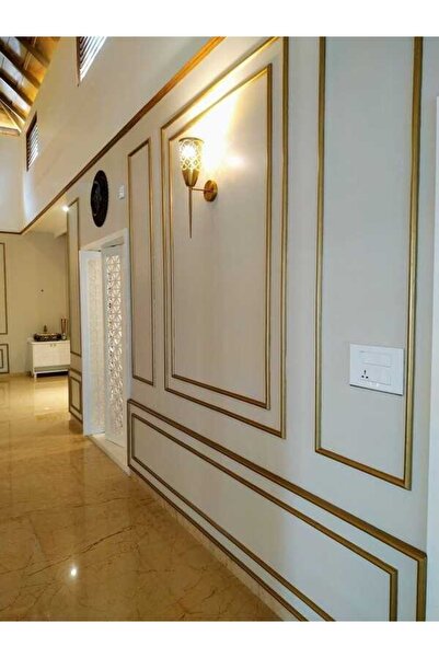 MİVA KONSEPT ALTIN GOLD RENK DEKORATİF POLİÜRETAN DUVAR ÇITASI 2' Lİ HAZIR KE...