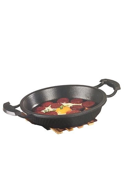 Kahramanlar Motto Series Cast Iron Saucepan with Granite Silicone Handle 22cm