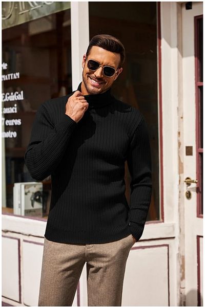 youknitwear you Pulover Forever Turtleneck pentru bărbați