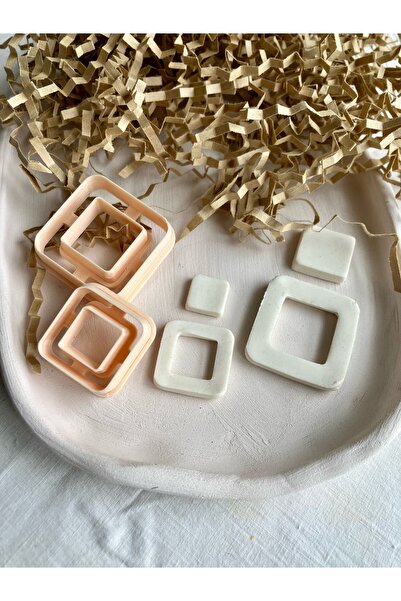 Square Polymer Clay Earring Mold Set of 2