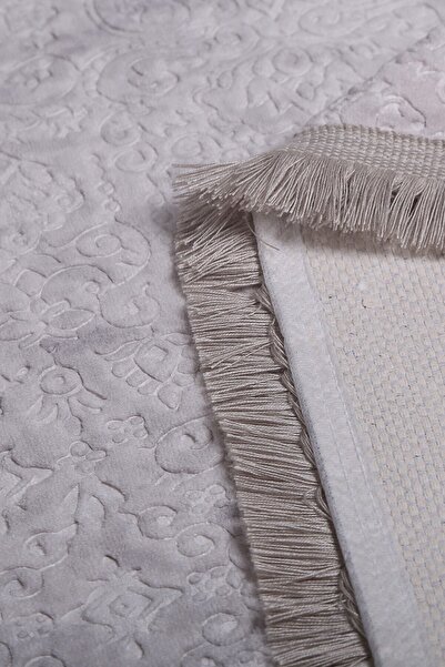 Bonny Home Nova Gri Spor Saçaklı Genç & Çocuk Odası Halısı Antibaktariyel Yum...