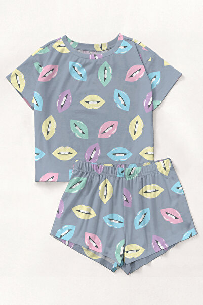 PEMBİŞ HOMEWEAR Σετ πιτζάμες με κοντομάνικο σορτς Bisous4 Supersoft Basic Sin...