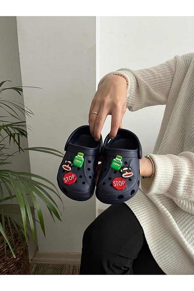 Behtah Kundura 6 Cross Jibbitz Efektní dárek - Uzavřená přední ležérní sandály Pantofle, dívky Chlapci
