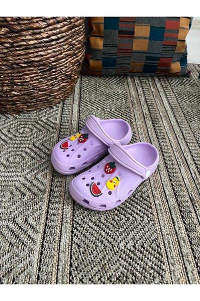 Behtah Kundura Girls Boys Kids 6 Pieces Jibbitz Ornate Gift Closed Front Garden Pool Daily Sandals Slippers