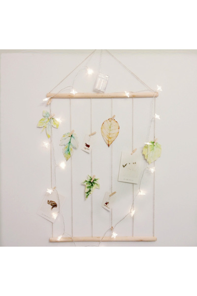 Efem Dekor 1 ADET 50 cm 15 maşa Duvar için Led Işıklı İpli ve Mandallı Çoklu ...