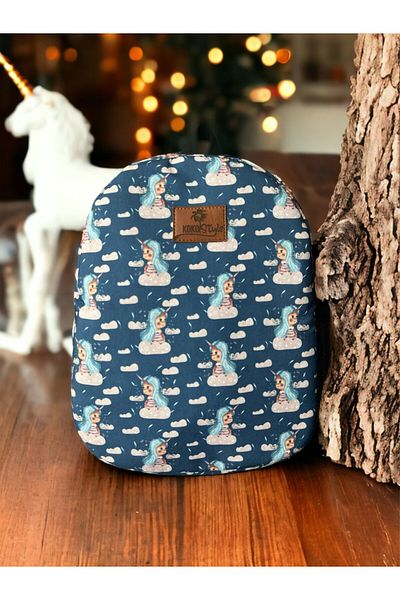 Kokopatik Unicorn Clouds Pattern Medium Size Nursery Bag