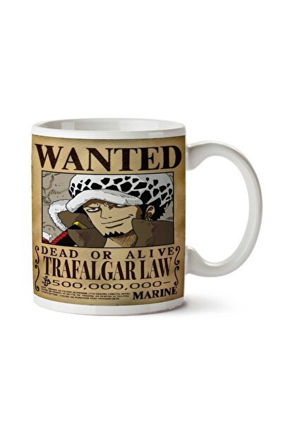 ART HEDİYE كوب مطبوع على الجانبين من Wanted Trafalgar Law