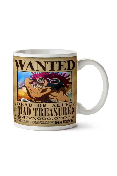 ART HEDİYE كوب مطبوع على الجانبين من Wanted Mad Treasure Anime Wanted
