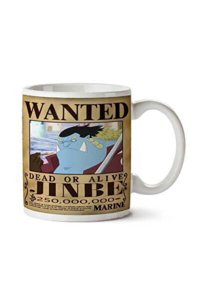 ART HEDİYE كوب مطبوع على الجانبين من Wanted Jinbe c Anime Wanted