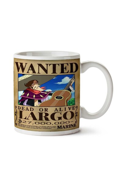 ART HEDİYE Wanted Largo Anime Wanted Two Side Printed Mug