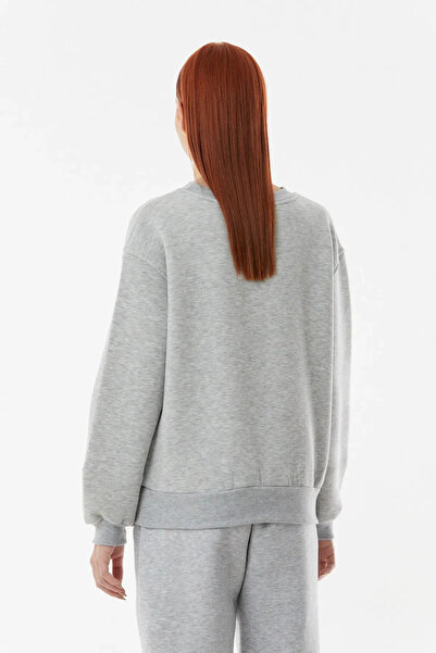 Genel Markalar Eşofman Takımı Sweatshirt Jogger - Baskılı Oversize Şardonlu Kapüşonlu