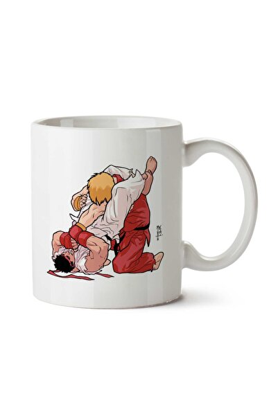ART HEDİYE كوب Ryu Vs ken Street Fighter مطبوع على الجانبين