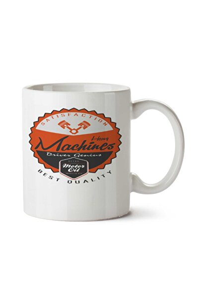 ART HEDİYE كوب زيت المحرك ذو الجانبين المطبوع عالي الجودة من Satisfaction Machines