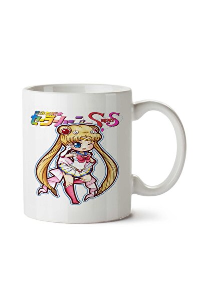 ART HEDİYE كوب Sailor Moon Super S لطيف مطبوع على الجانبين