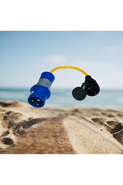 YM Marin Sahil Adaptörü Dönüştürücü 3x32 Erkek 2x16 Dişi 3x2,5 Marin Kablo 50cm