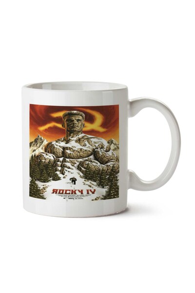 ART HEDİYE كوب روكي 4 بوكسر روسي مطبوع على الجانبين