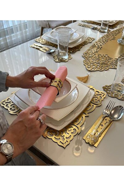 SEHARA طقم تقديم الطعام من الجلد، 25 قطعة، 8 أشخاص (ماسارنر، خدمات أصلية، حصي...