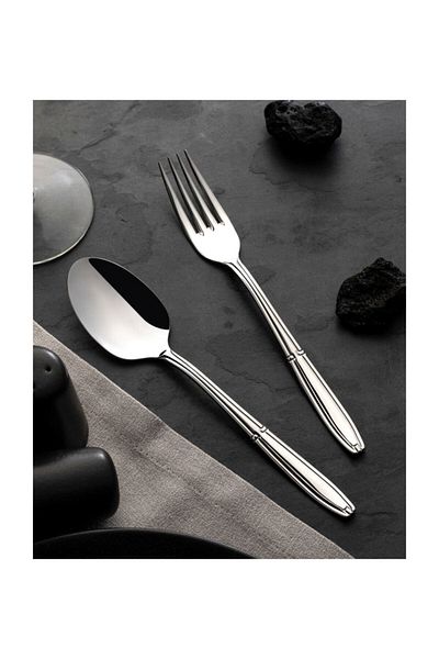 Nehir Bouquet Sweet Spoons - 12 Pieces of Dessert Spoons