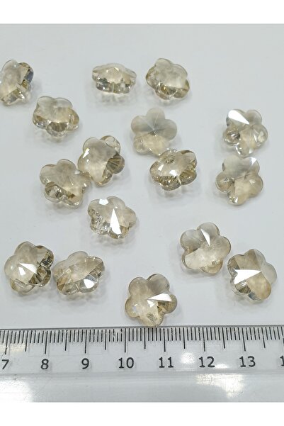 CRYSTALSHOP Kristalni kamen - Perforirana tratinčica - Zlato 14 mm (100 komada)