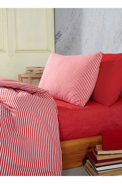 Nakkısh Red ipliği Boyalı Tek Kişilik Nevresim Takımı