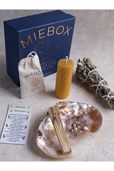 MieBox Macabeli Enerji Seti (incili Sedef Tütsülük+ Palo Santo+ Balmumu Mum+ ...