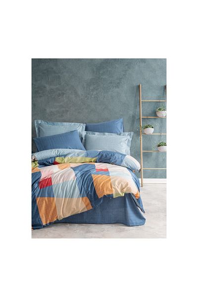 ŞENER HOME Комплект завивки Cottonbox Modern Cosy Blue с двоен пълнеж