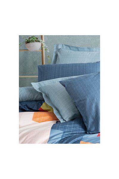 ŞENER HOME Комплект завивки Cottonbox Modern Cosy Blue с двоен пълнеж