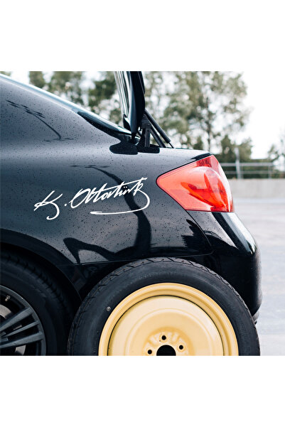 SbtStore Mustafa Kemal Atatürk İmzası Sticker, Araba Sticker, İmza Sticker
