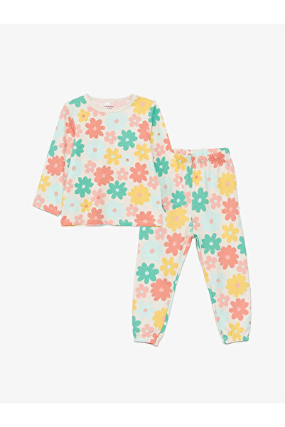 LC Waikiki LCW baby Bisiklet Yaka Baskılı Kız Bebek Pijama Takım