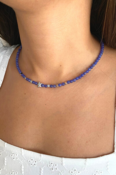 Suerte Accessories Mor Akik ve Hematit Doğal Taş El Yapımı Özel Tasarım Doğal...