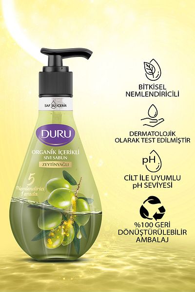 Duru Olive Oil Liquid Soap with Organic Content 3x500ml