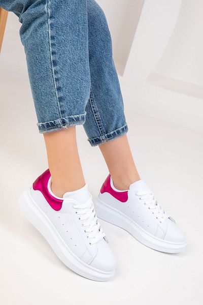 SOHO White-Fuchsia Women's Sneaker 15732
