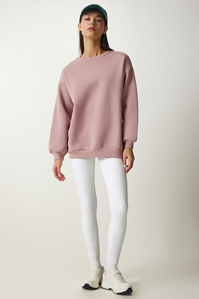 Happiness İstanbul Damen-Sweatshirt „Powder Charcoal Basic“ OW00001