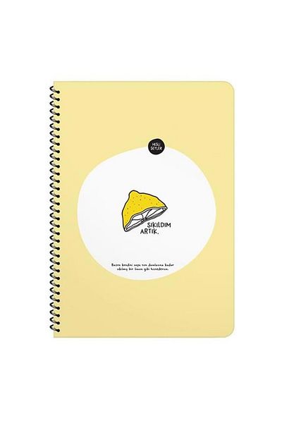 KESKİN COLOR Sharp Color Feeling Things A4 80 YpChecked Spiral Sticker Notebook Bored Now