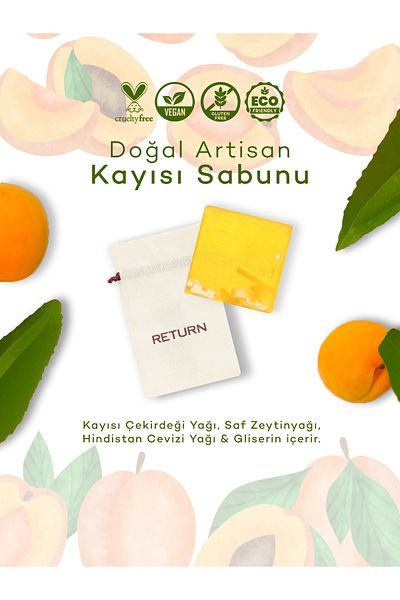 Return Soap صابون نواة المشمش الحرفي
